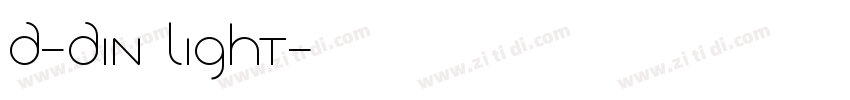 d-din light字体转换